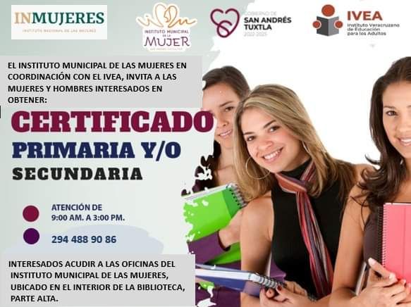 El Instituto Municipal de la mujer invita a  las mujeres interesadas en capacitarse en diversos oficios