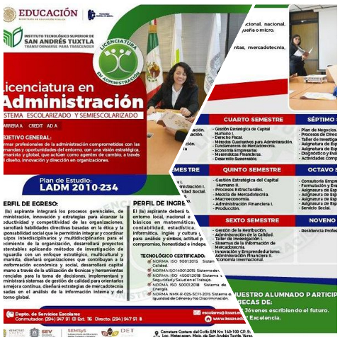 ¡Conviértete en un Líder con la Licenciatura en Administración en el Instituto Tecnológico Superior de San Andrés Tuxtla!