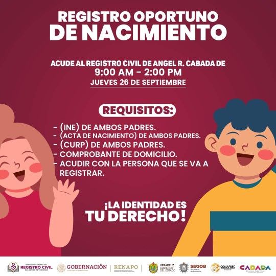 Registro oportuno de nacimiento.