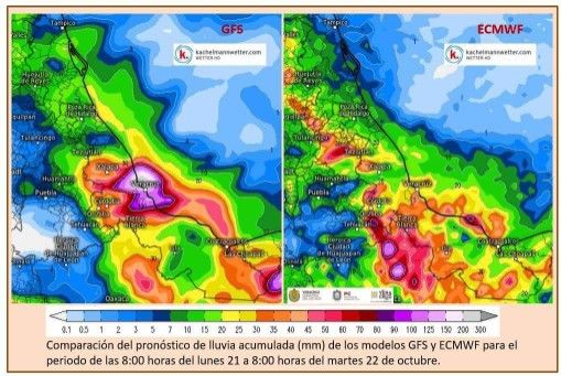 Hoy la probabilidad de lluvia fuerte a muy fuerte persiste en la región de los Tuxtlas.