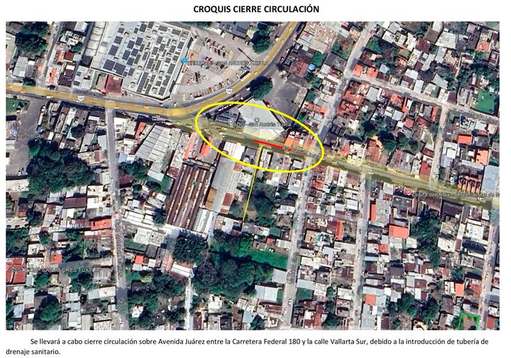 Ayuntamiento de San Andrés Tuxtla informa que permanecerá cerrada la avenida Juarez