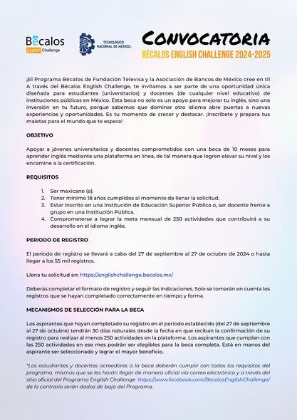 ¡Atención comunidad ITSSAT!
