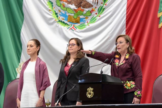 En el Congreso, rinde protesta Rocío Nahle como Gobernadora de Veracruz