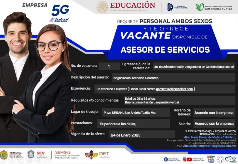 Bolsa de trabajo en 5G Telcel
