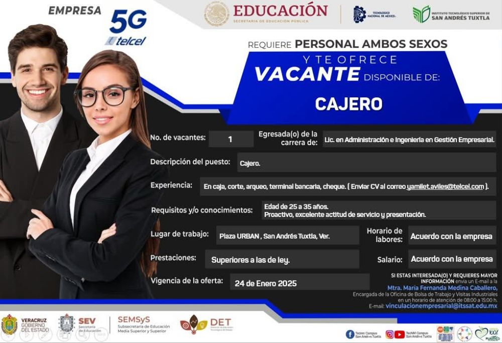 Bolsa de trabajo en 5G Telcel