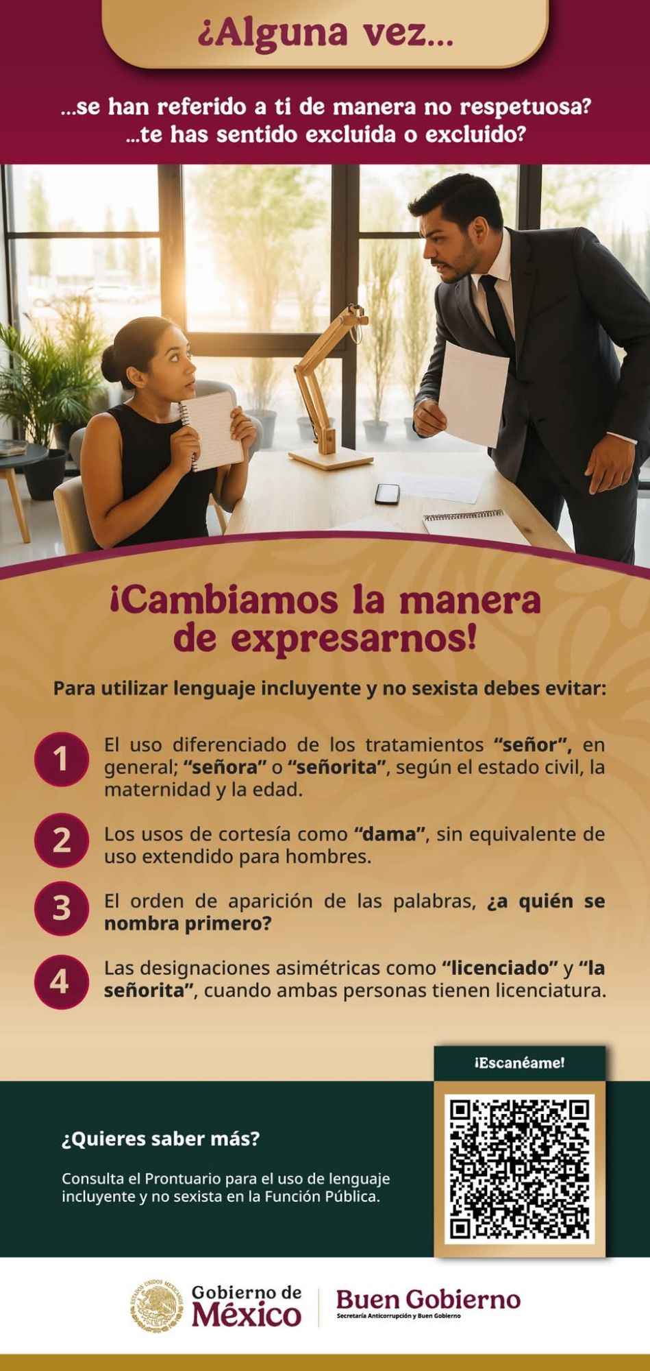 ¡Cambiemos la manera de expresarnos!
