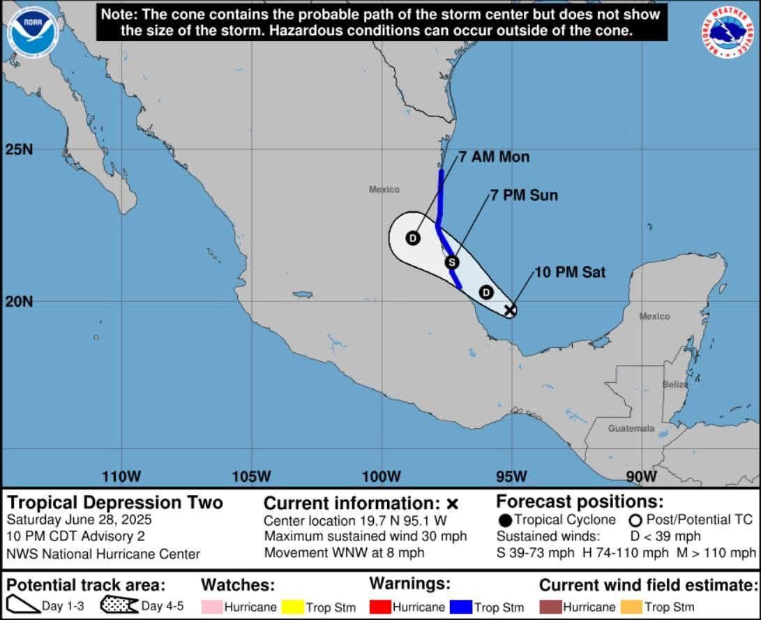 Continúan las lluvias en la ciudad de San Andrés Tuxtla
