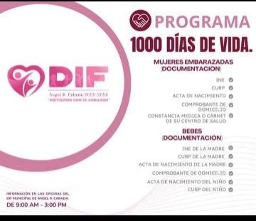 DIF de Ángel R. Cabada lanza convocatoria al programa “1000 Días de Vida” en apoyo a mujeres embarazadas y bebés