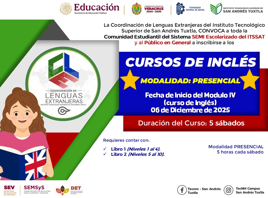 Ya están abiertas las inscripciones para los cursos de inglés, disponibles para estudiantes del sistema semiescolarizado y público en general.