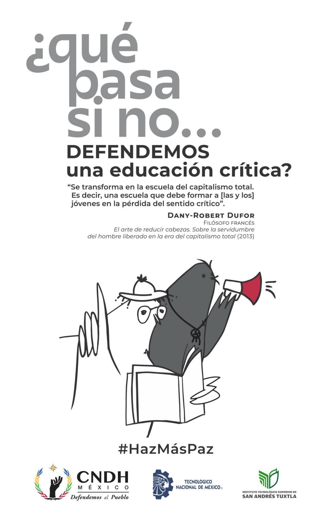 El TecNM San Andrés Tuxtla se une a la campaña de la #CNDH, #HazMásPaz