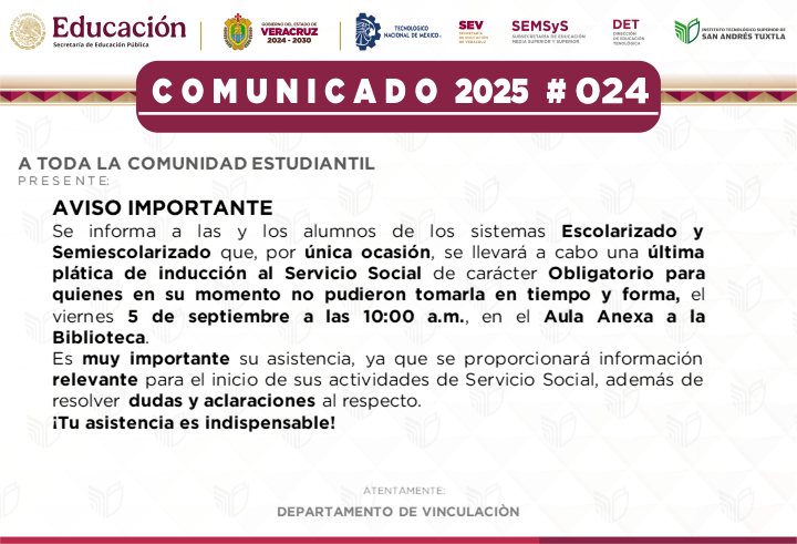 𝐂omunicado 𝟐𝟎𝟐𝟓-𝟎𝟐𝟓: 𝐃𝐞𝐩𝐚𝐫𝐭𝐚𝐦𝐞𝐧𝐭𝐨 𝐝𝐞 𝐀𝐜𝐭𝐢𝐯𝐢𝐝𝐚𝐝𝐞𝐬 𝐄𝐱𝐭𝐫𝐚𝐞𝐬𝐜𝐨𝐥𝐚𝐫𝐞𝐬