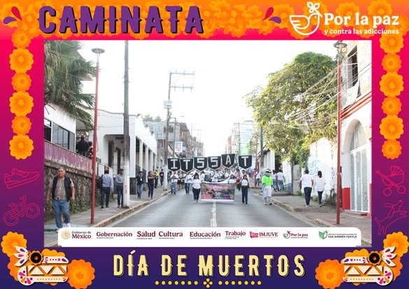El ITSSAT participó de manera entusiasta en la Caminata por la Paz y Contra las Adicciones, la cual es promovida por INJUVE