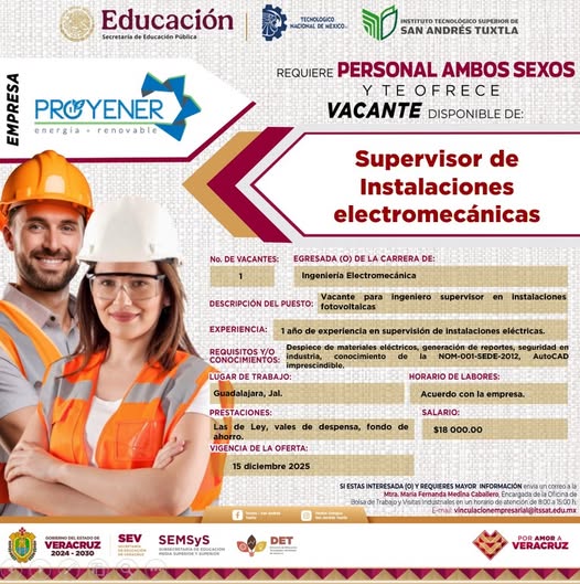 Bolsa de trabajo en «Proyener Energía-Renovable»