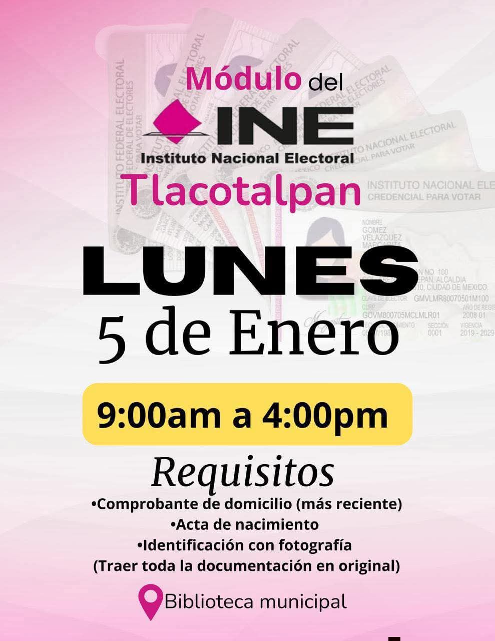 Módulo del INE en Tlacotalpan.