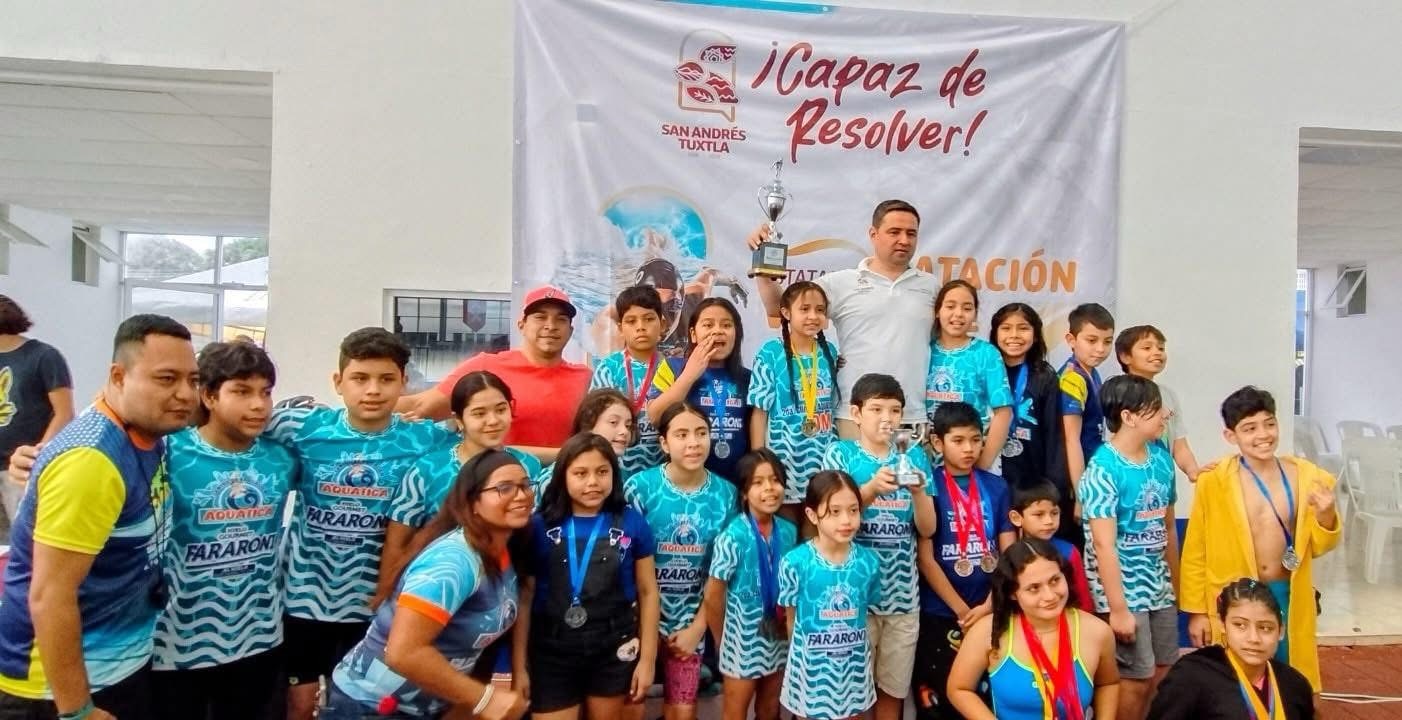 San Andrés Tuxtla presume el talento de su niñez y juventud en natación