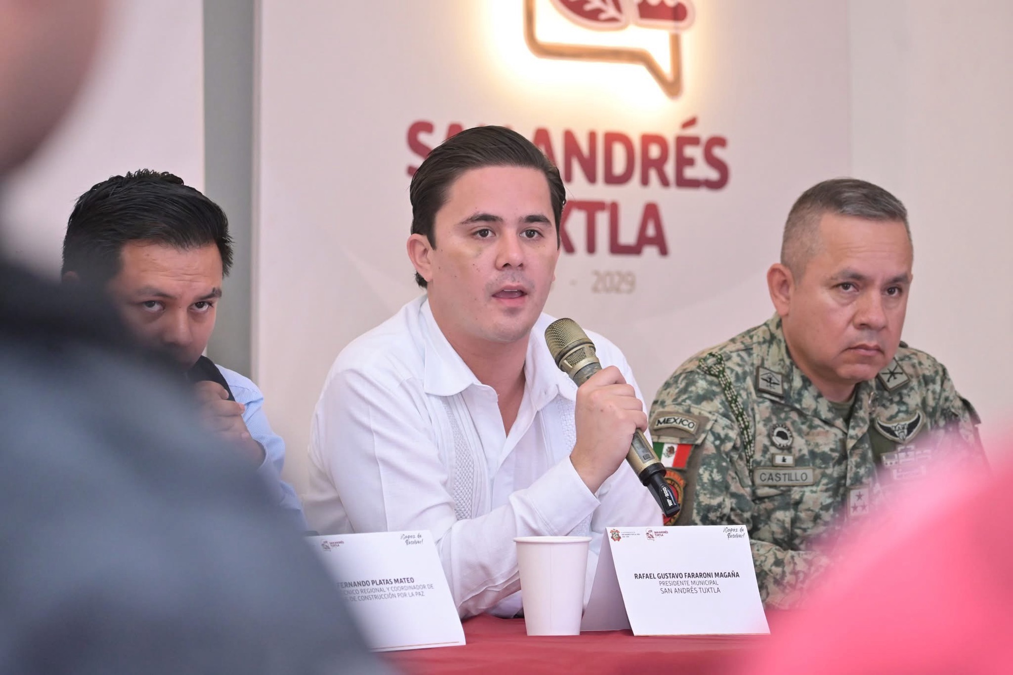 San Andrés Tuxtla fue sede de la Mesa Interinstitucional de la Paz y Seguridad, encabezada por el presidente municipal Rafa Fararoni Magaña