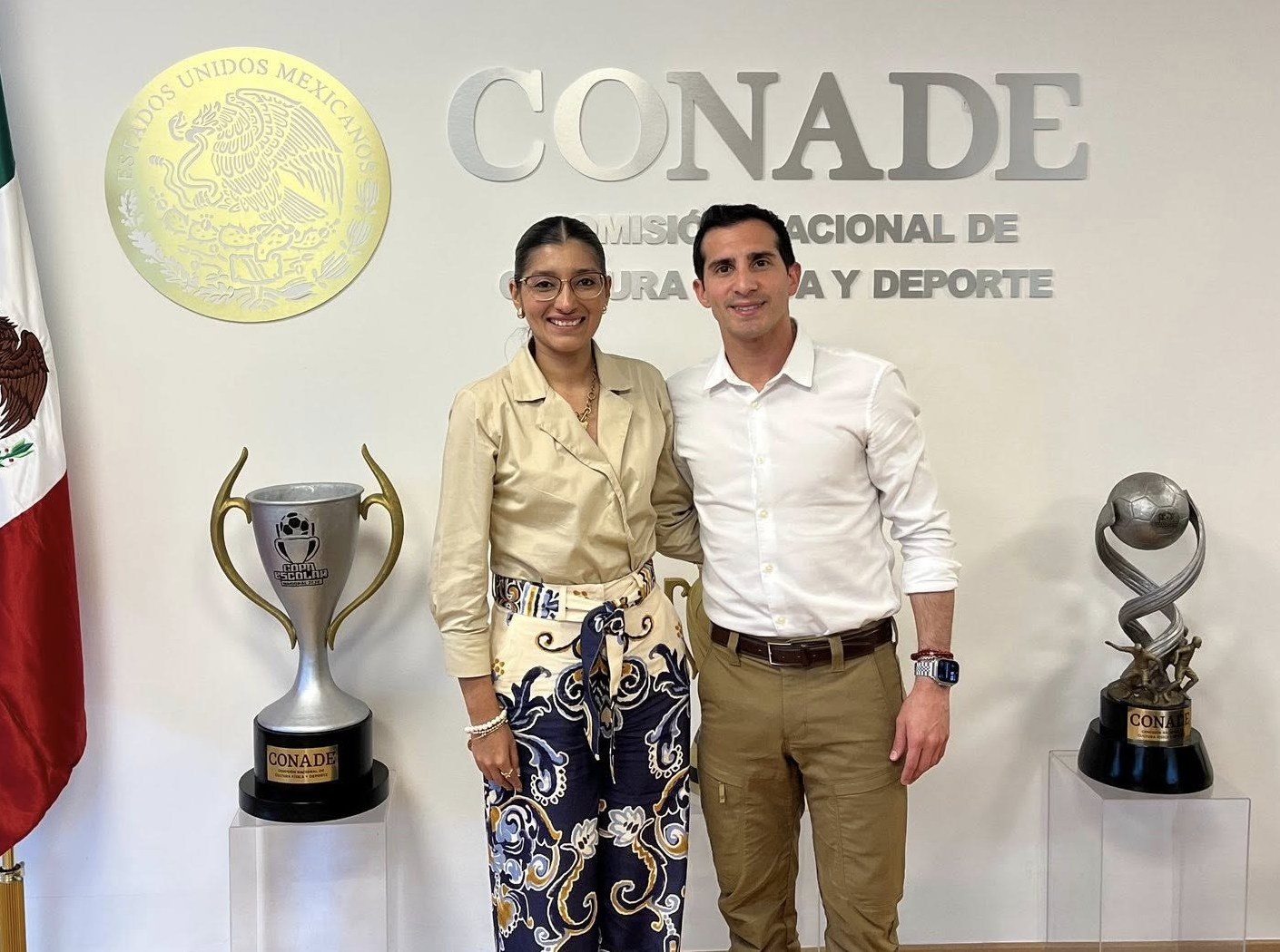 Visita Samantha Sánchez sede de la CONADE