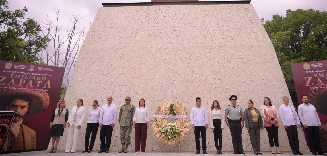Desde Veracruz, Rocío Nahle reivindica a Zapata como guía de la transformación