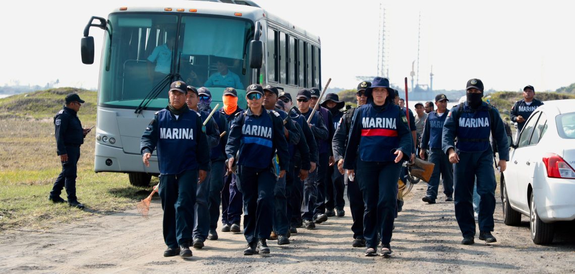 Atienden 3.5 kilómetros de litoral en Alvarado con brigadas de saneamiento