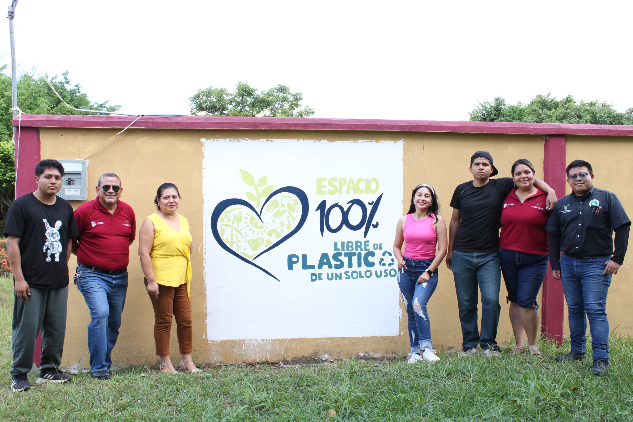 Listo el el mural «Espacio: 100% Libre de Plástico de Un Solo Uso» en el Tec de San Andrés