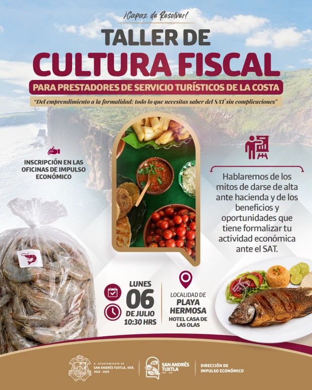 Impulsar el desarrollo de nuestros prestadores de servicios turísticos también es fortalecer la economía de San Andrés Tuxtla.