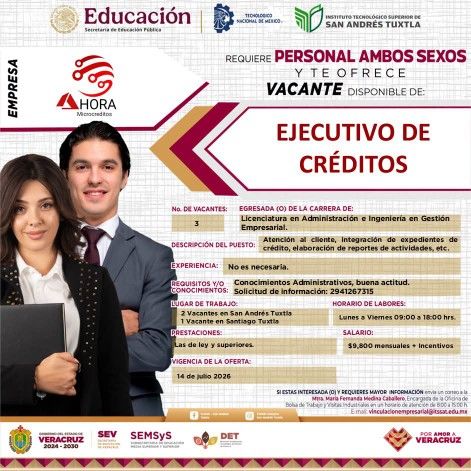 Bolsa de trabajo en la empresa «Ahora Microcréditos»
