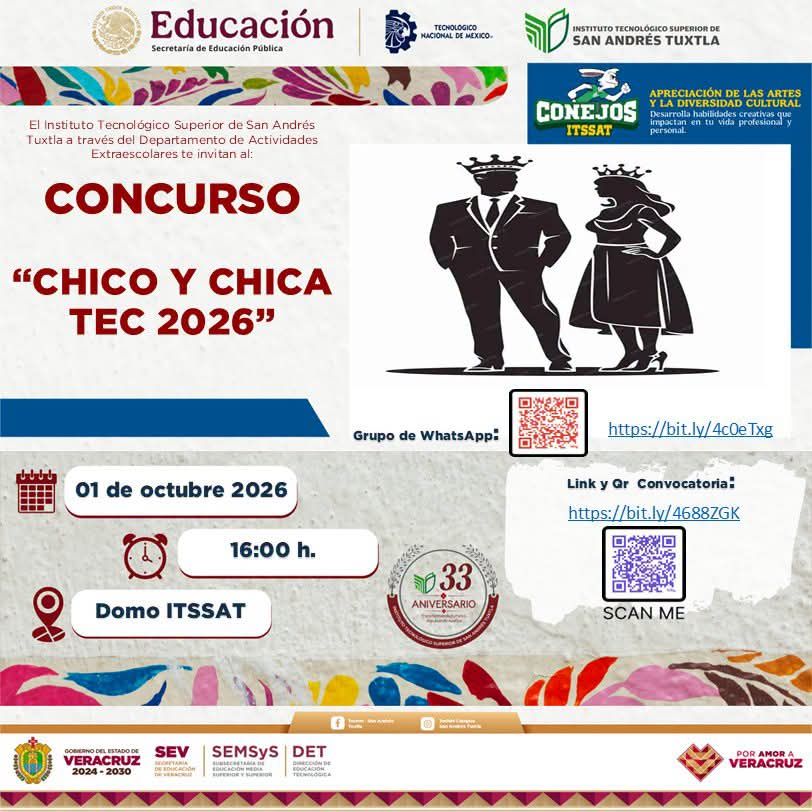 Se abre la convocatoria para el mango evento del TecNM-SAT «Chica y Chico Tec»