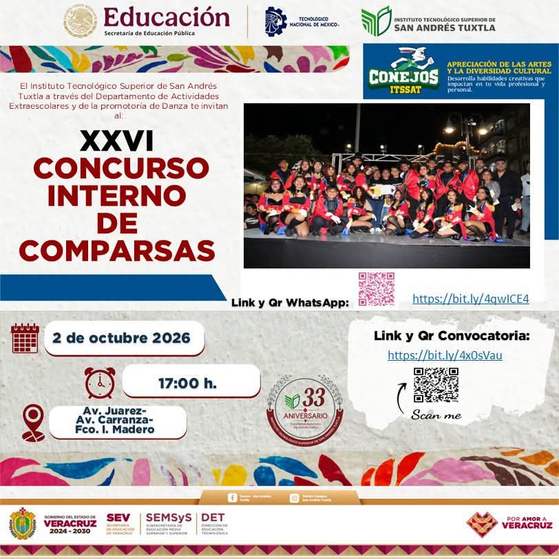 Sale la convocatoria para formar la mejor comparsa del TecNM-SAT