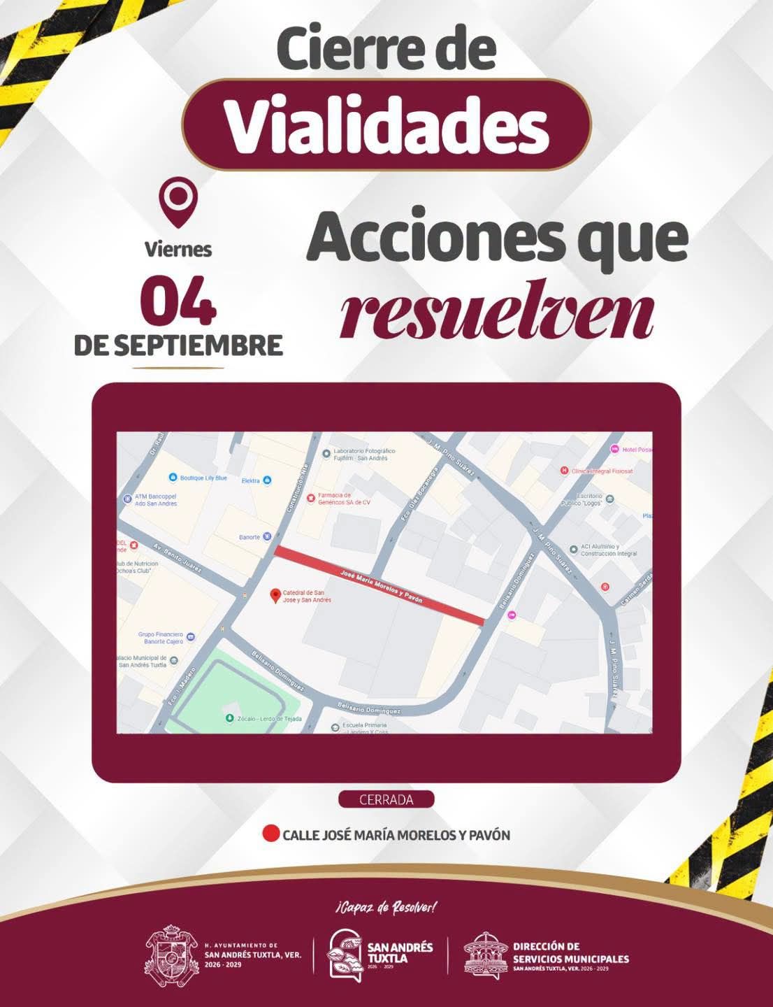 ¡Atención! Habrá cierre vial en el centro de San Andrés