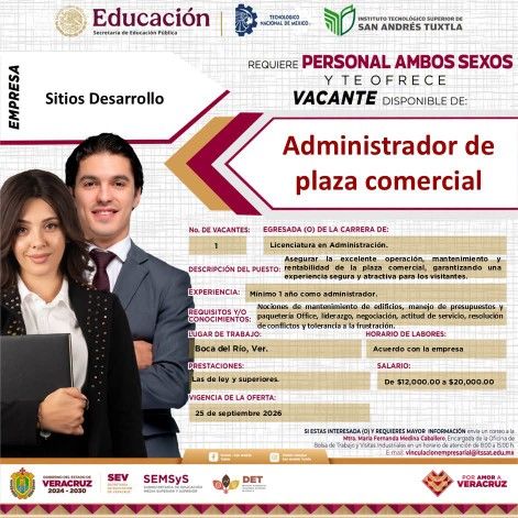 Bolsa de trabajo en la empresa «Sitios Desarrollo»