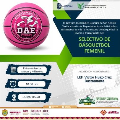 A la comunidad estudiantil se le invita a formar parte de la selección de basquetball