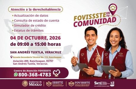 ¡FOVISSSTE está hoy en San Andrés Tuxtla!
